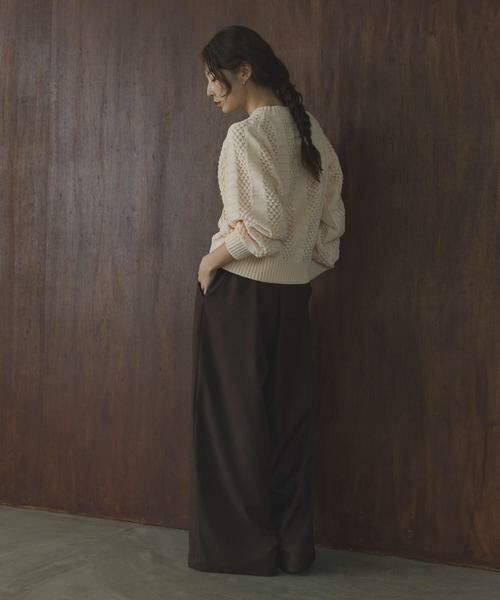 Sonny Label / サニーレーベル ニット・セーター | ベロアモールアイレット柄編みニットプルオーバー | 詳細7