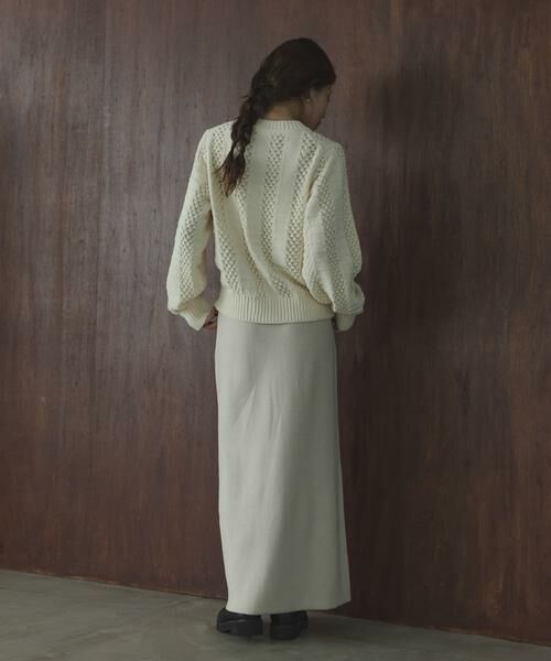 Sonny Label / サニーレーベル ニット・セーター | ベロアモールアイレット柄編みニットプルオーバー | 詳細16