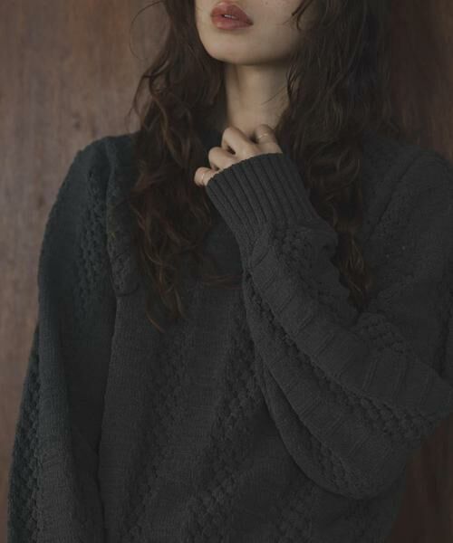 Sonny Label / サニーレーベル ニット・セーター | ベロアモールアイレット柄編みニットプルオーバー | 詳細19