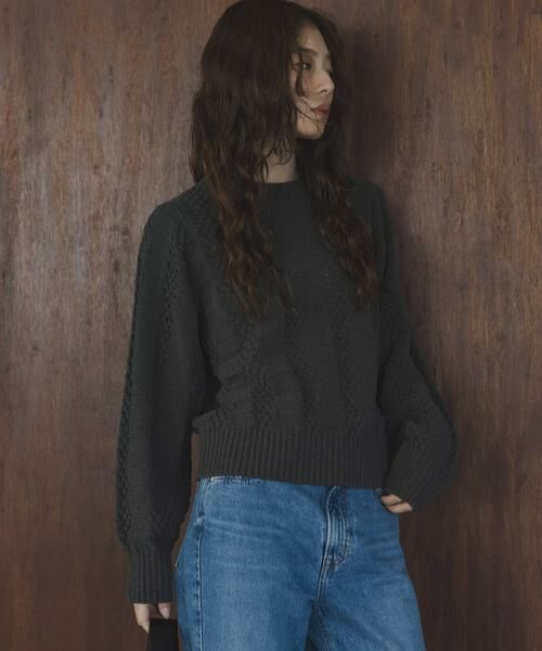 Sonny Label / サニーレーベル ニット・セーター | ベロアモールアイレット柄編みニットプルオーバー | 詳細20