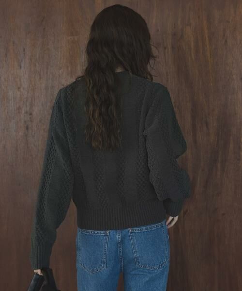 Sonny Label / サニーレーベル ニット・セーター | ベロアモールアイレット柄編みニットプルオーバー | 詳細22