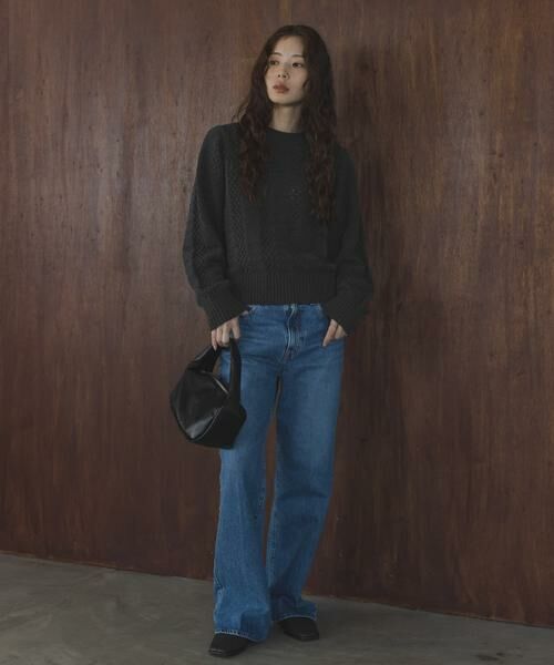 Sonny Label / サニーレーベル ニット・セーター | ベロアモールアイレット柄編みニットプルオーバー | 詳細23