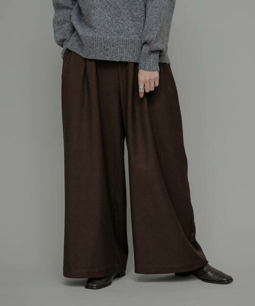 Sonny Label / サニーレーベル その他パンツ | ウォッシャブルワイドタックイージーパンツ | 詳細1