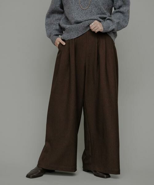 Sonny Label / サニーレーベル その他パンツ | ウォッシャブルワイドタックイージーパンツ | 詳細3
