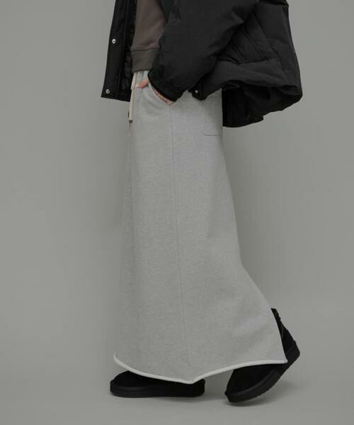 Sonny Label / サニーレーベル スカート | 裏起毛スウェットナロースカート（グレー）