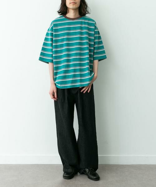 Sonny Label / サニーレーベル Tシャツ | マルチボーダーショートスリーブTシャツ | 詳細11