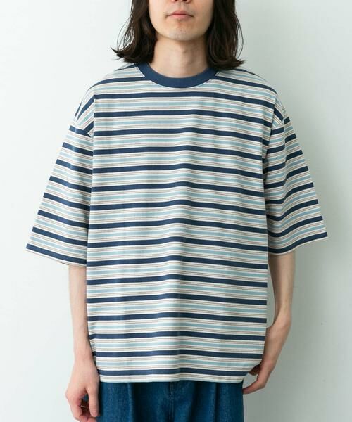 Sonny Label / サニーレーベル Tシャツ | マルチボーダーショートスリーブTシャツ | 詳細23