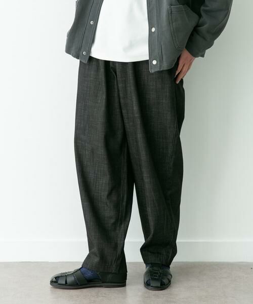 Sonny Label / サニーレーベル デニムパンツ | デニムライクイージーワイドパンツ（ブラック）