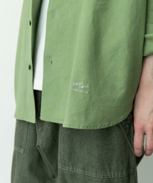 Sonny Label / サニーレーベル シャツ・ブラウス | ARMY TWILL　COTTON LINEN UTILITYSHIRTS | 詳細4