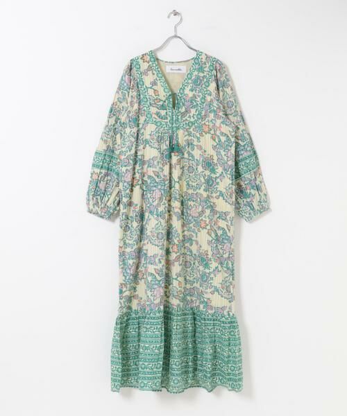 Sonny Label / サニーレーベル ワンピース | sara mallika　ペイズリーフラワープリントドレス（グリーン）