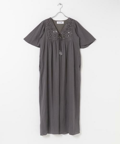 Sonny Label / サニーレーベル ワンピース | sara mallika　ジャガードミラーエンブロイダリードレス | 詳細8