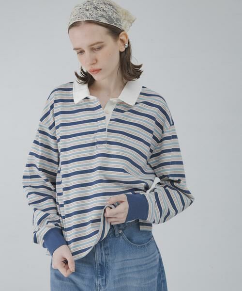 Sonny Label / サニーレーベル Tシャツ | マルチボーダーラガーシャツ | 詳細11