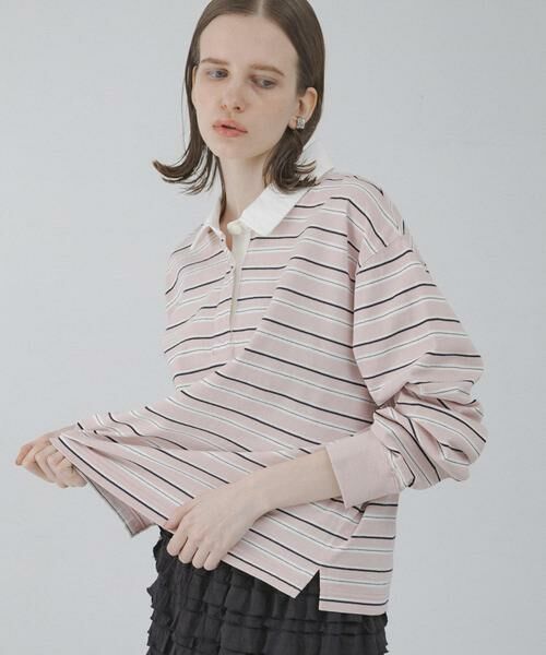 Sonny Label / サニーレーベル Tシャツ | マルチボーダーラガーシャツ（ピンク系その他）