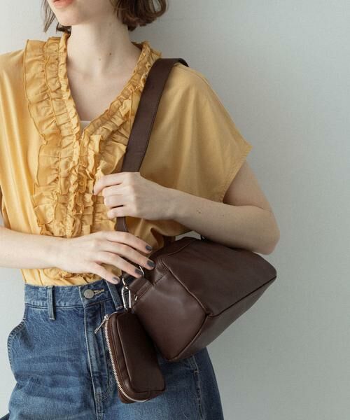 Sonny Label / サニーレーベル ショルダーバッグ | スクエアボディバッグ（ブラウン）