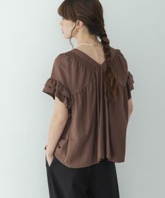 Sonny Label / サニーレーベル シャツ・ブラウス | シャーリングフリルスリーブプルオーバー