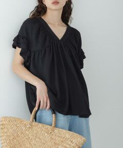 Sonny Label / サニーレーベル シャツ・ブラウス | シャーリングフリルスリーブプルオーバー