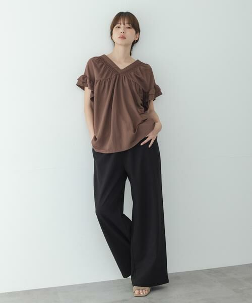 Sonny Label / サニーレーベル シャツ・ブラウス | シャーリングフリルスリーブプルオーバー | 詳細5