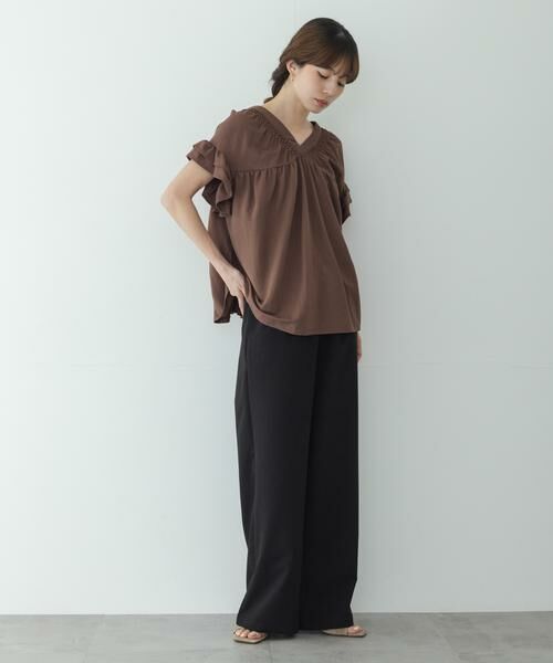 Sonny Label / サニーレーベル シャツ・ブラウス | シャーリングフリルスリーブプルオーバー | 詳細6