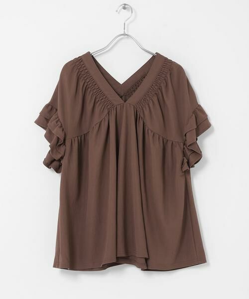 Sonny Label / サニーレーベル シャツ・ブラウス | シャーリングフリルスリーブプルオーバー | 詳細8