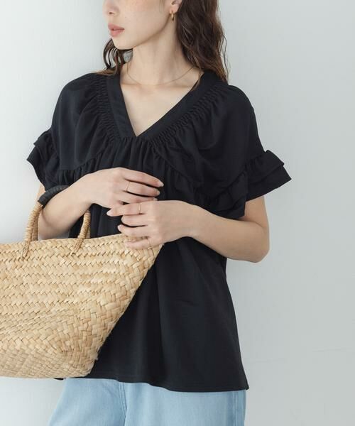 Sonny Label / サニーレーベル シャツ・ブラウス | シャーリングフリルスリーブプルオーバー | 詳細13