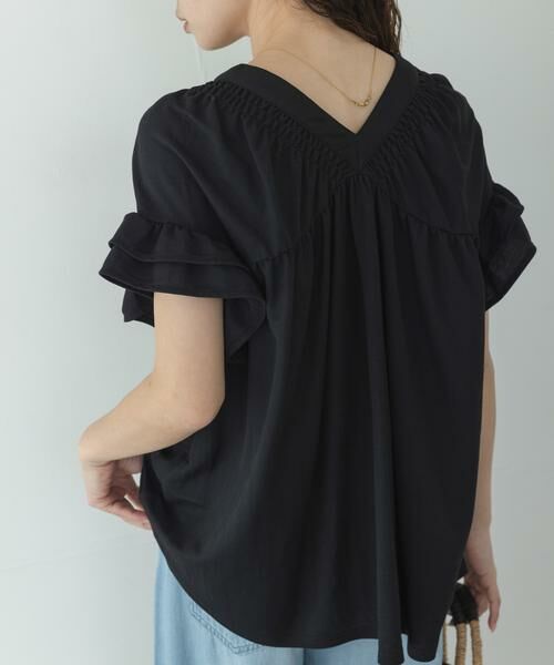 Sonny Label / サニーレーベル シャツ・ブラウス | シャーリングフリルスリーブプルオーバー | 詳細14