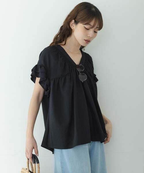 Sonny Label / サニーレーベル シャツ・ブラウス | シャーリングフリルスリーブプルオーバー | 詳細16