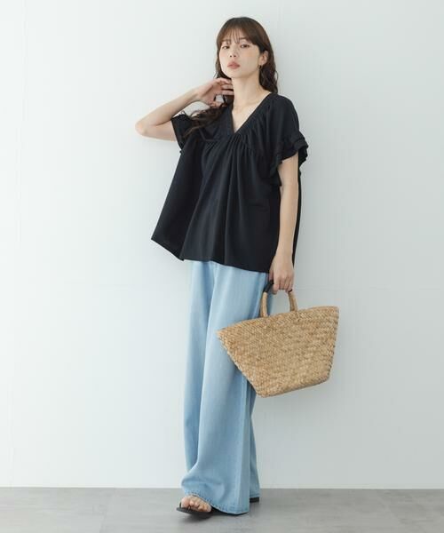 Sonny Label / サニーレーベル シャツ・ブラウス | シャーリングフリルスリーブプルオーバー | 詳細17