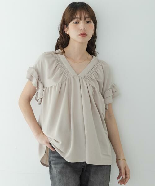 Sonny Label / サニーレーベル シャツ・ブラウス | シャーリングフリルスリーブプルオーバー | 詳細24