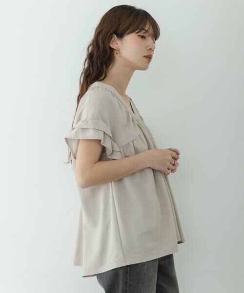 Sonny Label / サニーレーベル シャツ・ブラウス | シャーリングフリルスリーブプルオーバー | 詳細25