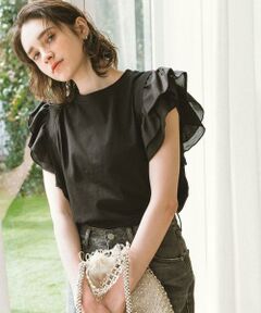 Sonny Label / サニーレーベル Tシャツ | フリルフレンチタックスリーブプルオーバー