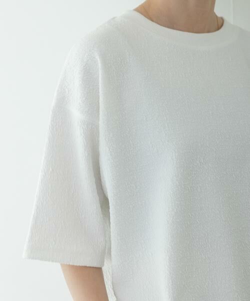 Sonny Label / サニーレーベル Tシャツ | カットジャガードドロスト五分袖プルオーバー | 詳細1