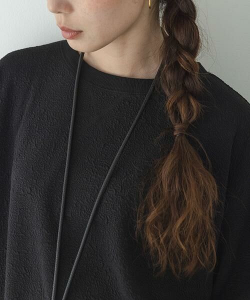 Sonny Label / サニーレーベル Tシャツ | カットジャガードドロスト五分袖プルオーバー | 詳細10