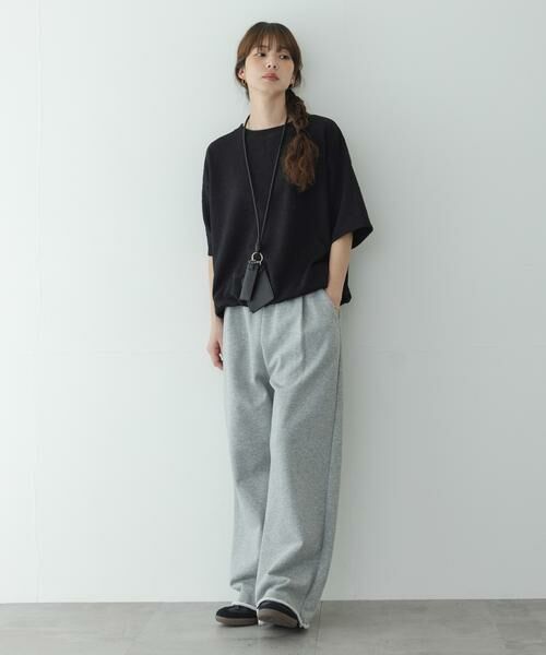 Sonny Label / サニーレーベル Tシャツ | カットジャガードドロスト五分袖プルオーバー | 詳細15