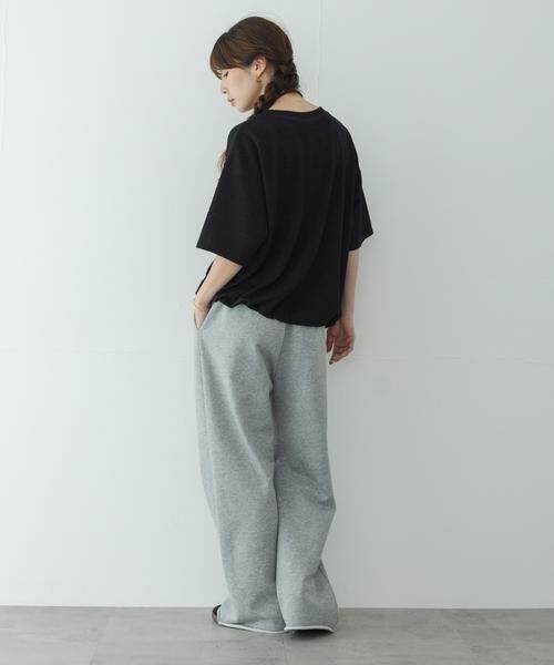 Sonny Label / サニーレーベル Tシャツ | カットジャガードドロスト五分袖プルオーバー | 詳細16