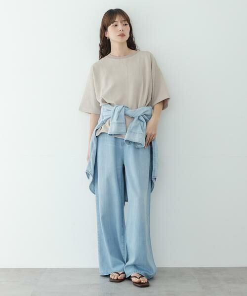 Sonny Label / サニーレーベル Tシャツ | カットジャガードドロスト五分袖プルオーバー | 詳細26