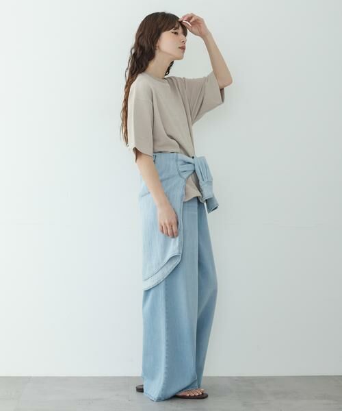 Sonny Label / サニーレーベル Tシャツ | カットジャガードドロスト五分袖プルオーバー | 詳細27