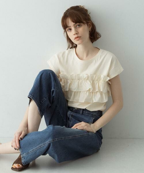 Sonny Label / サニーレーベル Tシャツ | 『WEB限定』フリルドッキングプルオーバー（アイボリー）