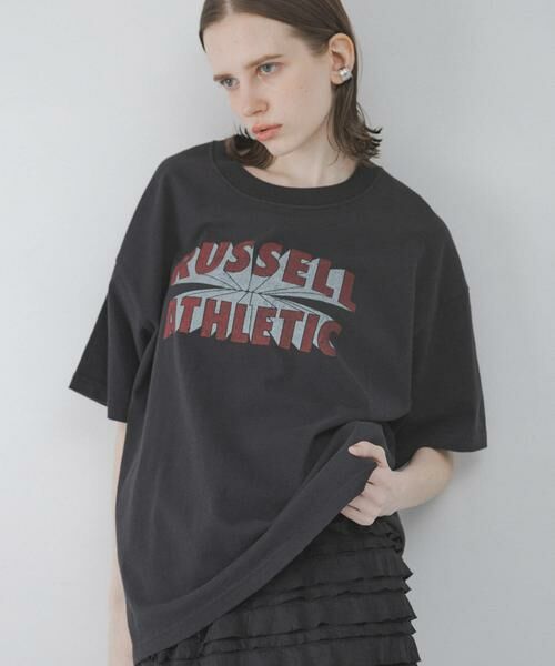 Sonny Label / サニーレーベル Tシャツ | 『別注』RUSSELL ATHLETIC×Sonny Label　ロゴプリントTシャツ（ブラック）