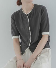 Sonny Label / サニーレーベル カーディガン・ボレロ | クールミスト配色クルーネックカーディガン