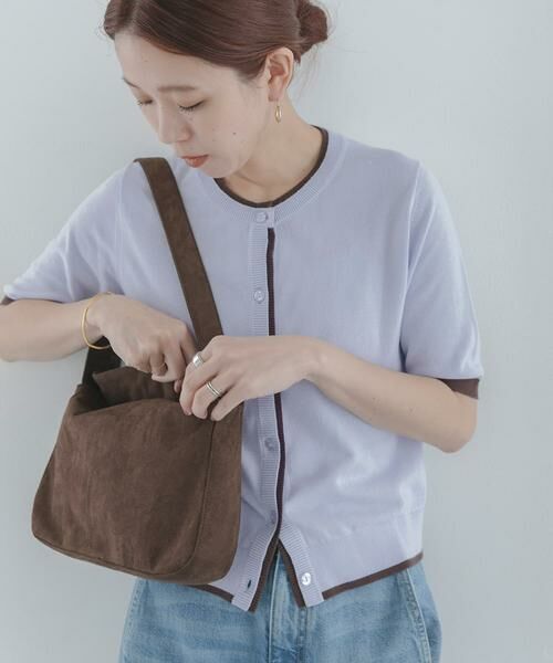 Sonny Label / サニーレーベル カーディガン・ボレロ | クールミスト配色クルーネックカーディガン | 詳細12