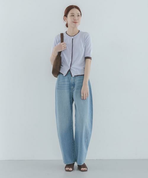 Sonny Label / サニーレーベル カーディガン・ボレロ | クールミスト配色クルーネックカーディガン | 詳細17