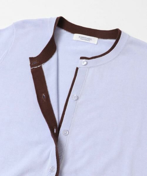 Sonny Label / サニーレーベル カーディガン・ボレロ | クールミスト配色クルーネックカーディガン | 詳細20