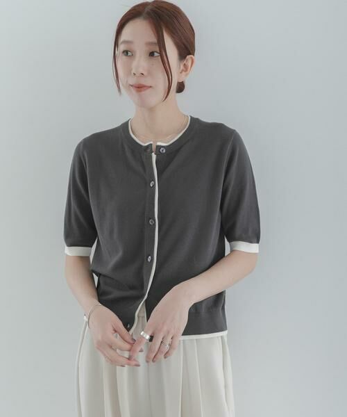 Sonny Label / サニーレーベル カーディガン・ボレロ | クールミスト配色クルーネックカーディガン | 詳細25