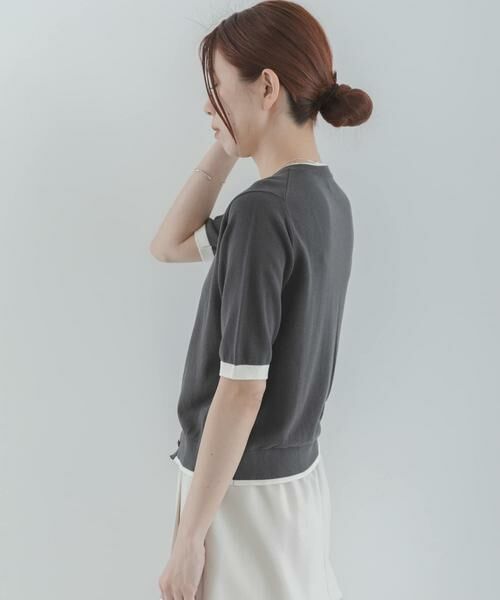 Sonny Label / サニーレーベル カーディガン・ボレロ | クールミスト配色クルーネックカーディガン | 詳細26