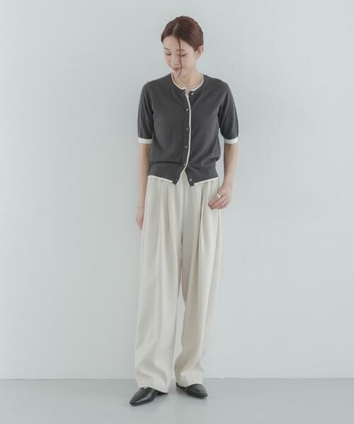 Sonny Label / サニーレーベル カーディガン・ボレロ | クールミスト配色クルーネックカーディガン | 詳細28