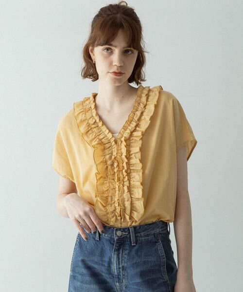 Sonny Label / サニーレーベル シャツ・ブラウス | Vネックフリルカラーブラウス | 詳細1