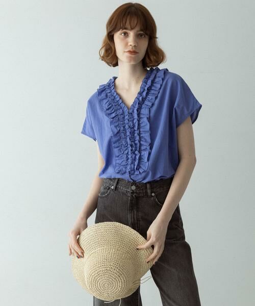 Sonny Label / サニーレーベル シャツ・ブラウス | Vネックフリルカラーブラウス | 詳細14