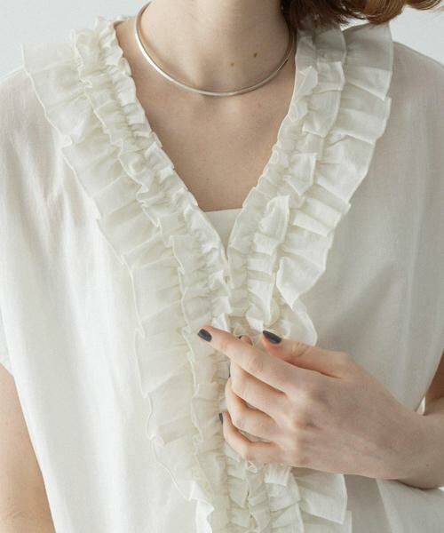 Sonny Label / サニーレーベル シャツ・ブラウス | Vネックフリルカラーブラウス | 詳細21