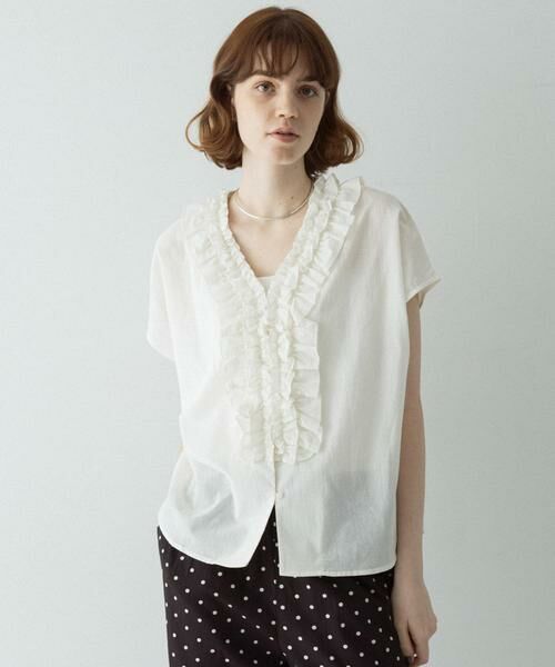 Sonny Label / サニーレーベル シャツ・ブラウス | Vネックフリルカラーブラウス | 詳細23