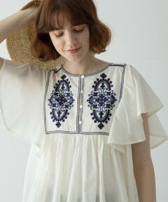 Sonny Label / サニーレーベル シャツ・ブラウス | スパンコールエンブロイダリーブラウス